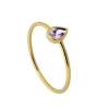 Anillo Belisa Lila Plata Dorada