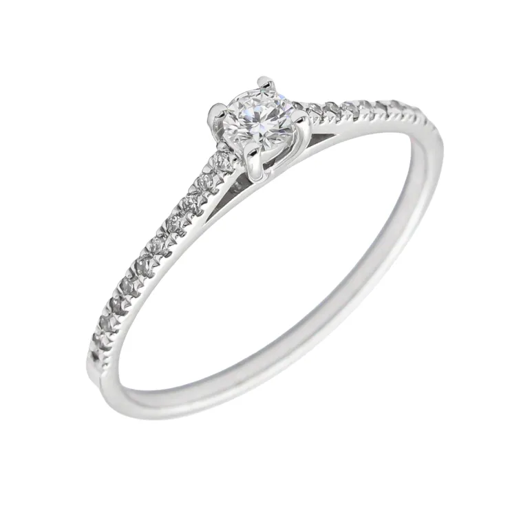 Anillo Briana Diamantes 0,21ct DF-VS1 Oro Blanco 18K