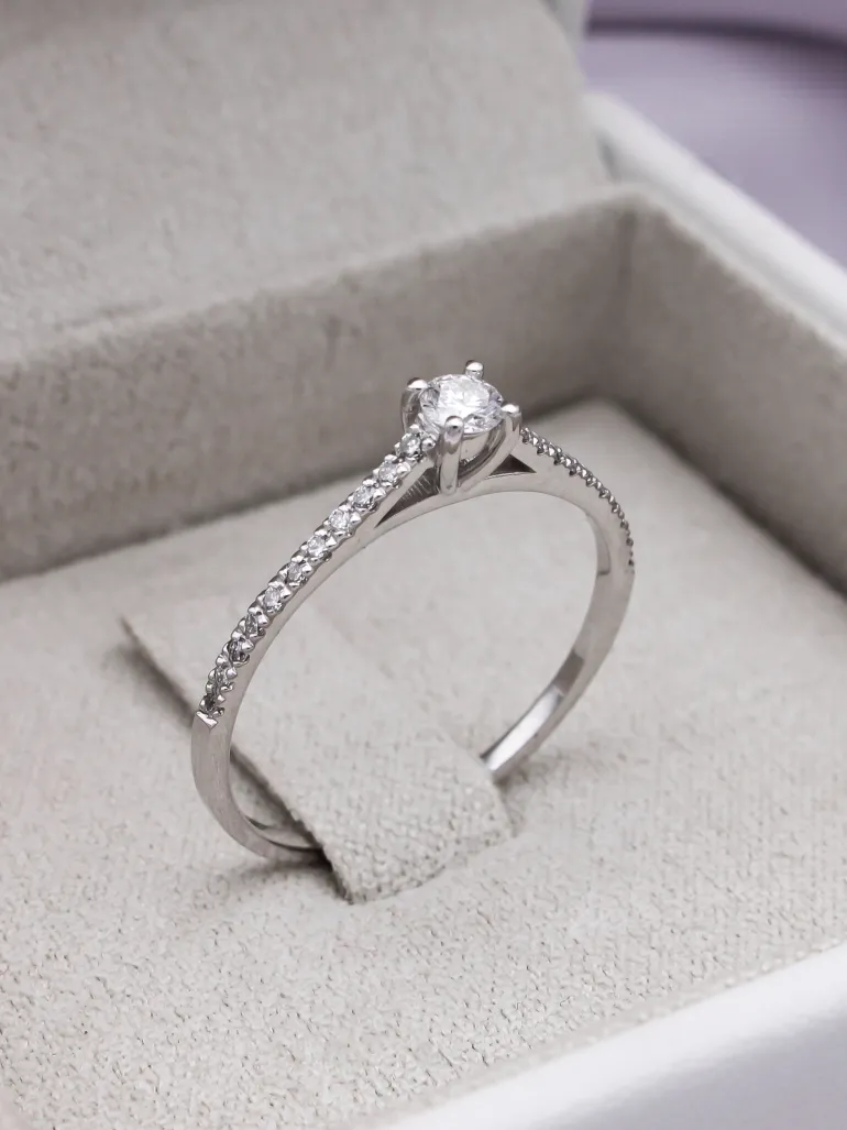 Anillo Briana Diamantes 0,21ct DF-VS1 Oro Blanco 18K