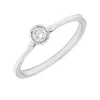 Anillo Chatón Diamante G-VS Oro Blanco 18K