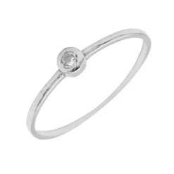 Anillo Chatón Oro Blanco 18K