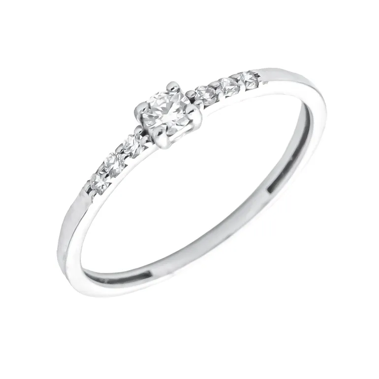 Anillo Cintya Diamante 0,175ct Oro Blanco 18K