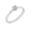 Anillo Corazón Diamante 0,16ct G-VS Oro Blanco 18K