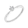 Anillo Dafni Diamante 0,16ct Oro Blanco 18K