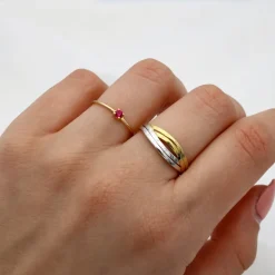 Anillo Dala Oro Bicolor 18K