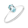 Anillo Dayma Topacio Azul Oro Blanco 18K