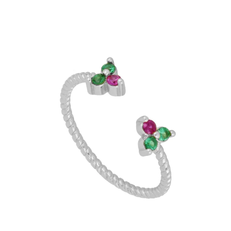 Anillo Doble Snow Colore Plata