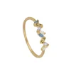 Anillo Dois Plata Dorada