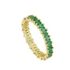 Anillo Dulce Verde Plata Dorada