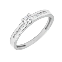Anillo Dunya Diamantes 0,30ct E-VS1 Oro Blanco 18K