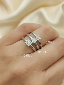 Anillo Elsa Diamantes G-VS Oro Blanco 18K
