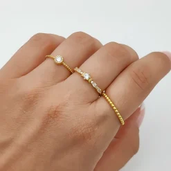 Anillo Emily Plata Dorada