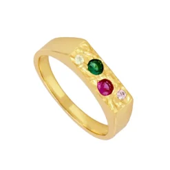 Anillo Faraón Plata Dorada