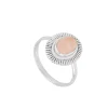 Anillo Kin Calcedonia Rosa Plata