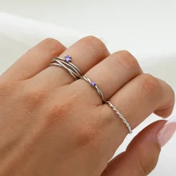 Anillo Kyra Lila Plata