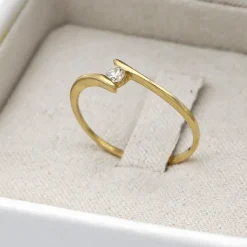 Anillo Leiza Diamante 0,106ct G-SI Oro 18K
