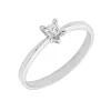 Anillo Luar Diamante 0,10ct E-VS GSI Oro Blanco 18K