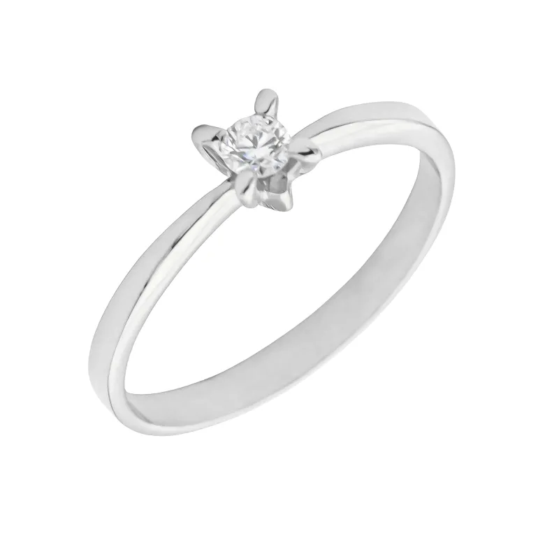 Anillo Luar Oro Blanco 18K