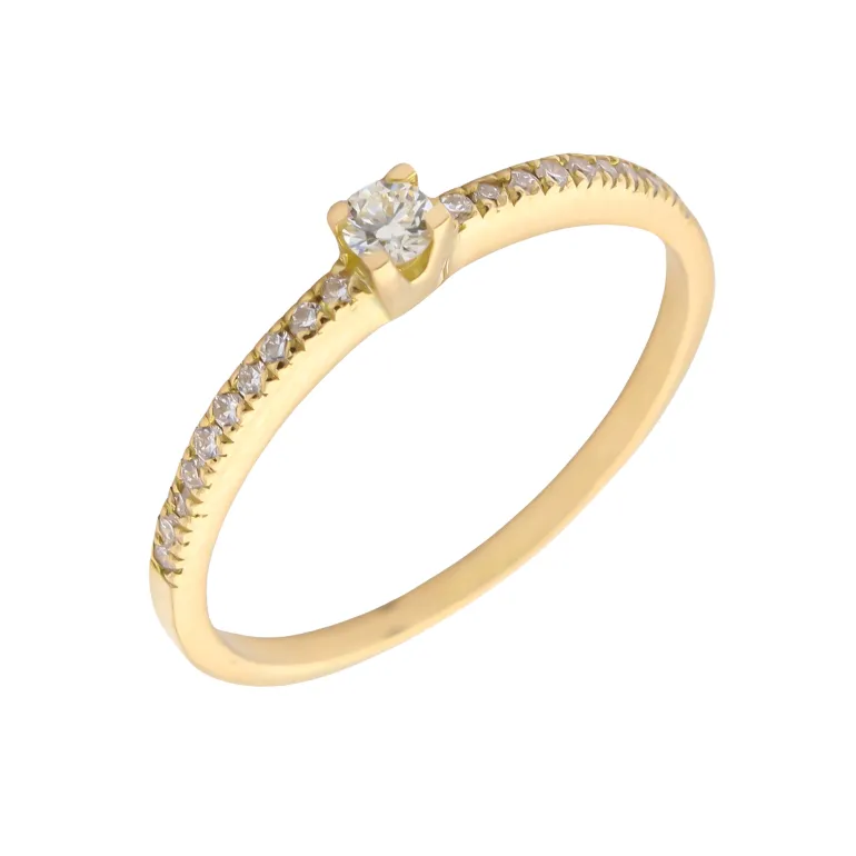 Anillo Lyra Diamantes 0,165ct DF-VS1 Oro 18K