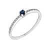 Anillo Lyra Zafiro AAA Diamantes DF-VS1 Oro Blanco 18K