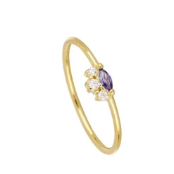 Anillo Lys Plata Dorada