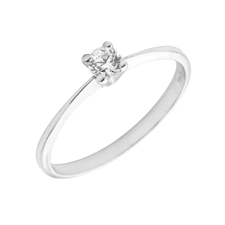 Anillo Mishelle 3mm Oro Blanco 18K