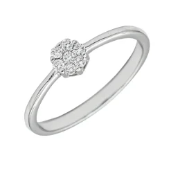 Anillo Nera Diamantes 0,13ct G-VS Oro Blanco 18K