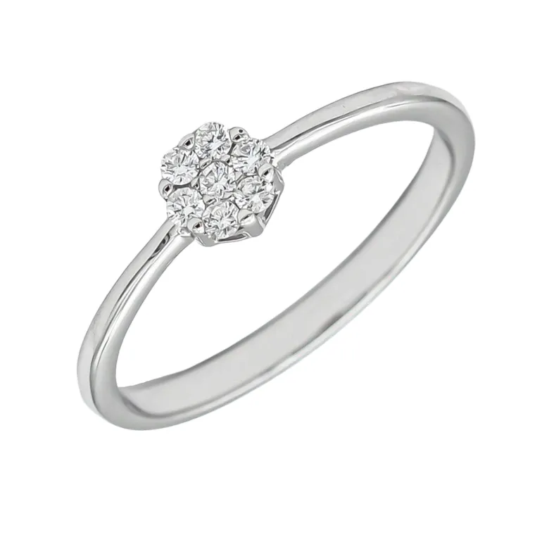 Anillo Nera Diamantes 0,13ct G-VS Oro Blanco 18K
