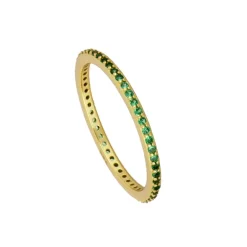 Anillo Nera Verde Plata Dorada