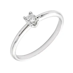 Anillo Ophal Diamante 0,10ct Oro Blanco 18K