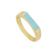 Anillo Rett Turquesa Plata Dorada