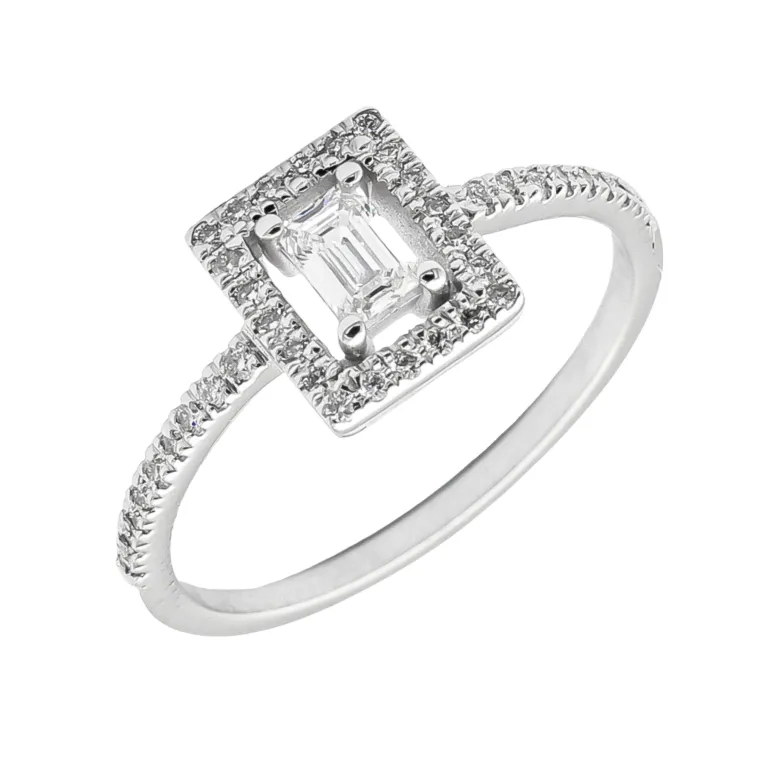 Anillo Roma Diamantes 0,40ct DF-VS1 Oro Blanco 18K
