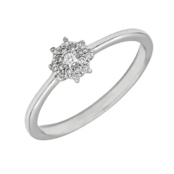 Anillo Rose Diamantes 0,09ct G-VS Oro Blanco 18K