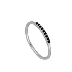 Anillo Runa Black Plata