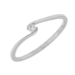 Anillo Shela Diamante 0,04ct E-VS1 Oro Blanco 18K