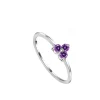 Anillo Snow Lila Plata