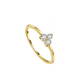 Anillo Snow Plata Dorada