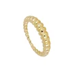 Anillo Spiral Plata Dorada