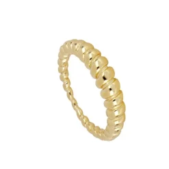 Anillo Spiral Plata Dorada