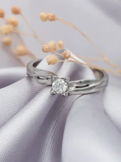Anillo Tori Diamante G-VS Oro Blanco 18K
