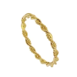Anillo Trenzado Plata Dorada