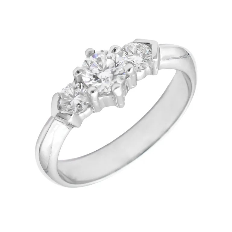 Anillo Triangle Diamante 0,67ct GH-VS Oro Blanco 18K