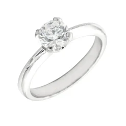 Anillo Tyara Diamante 0,80ct F-VS EGL Oro Blanco 18K