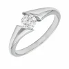 Anillo Unity Diamante 0,51ct F-GIA Oro Blanco 18K