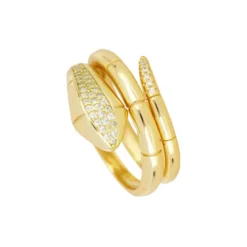 Anillo Víbora Plata Dorada