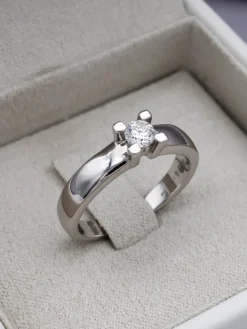 Anillo Veira Diamante 0,25ct G-VS Oro Blanco 18K