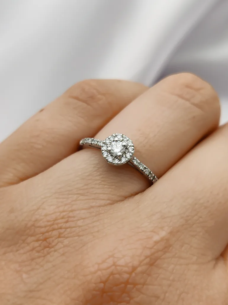 Anillo Virna Diamantes 0,21ct G-VS Oro Blanco 18K