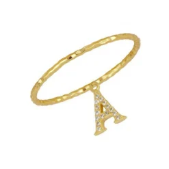 Anillo Vita Letter Plata Dorada