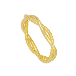 Anillo Zayra Plata Dorada
