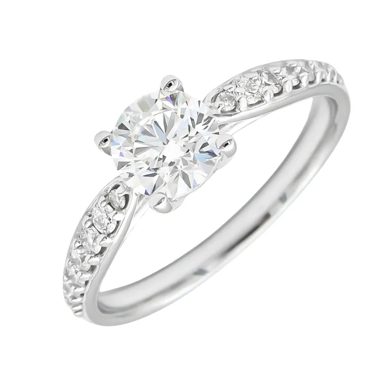 Anillo Zenin Diamantes 0,83ct DF-VVS Oro Blanco 18K